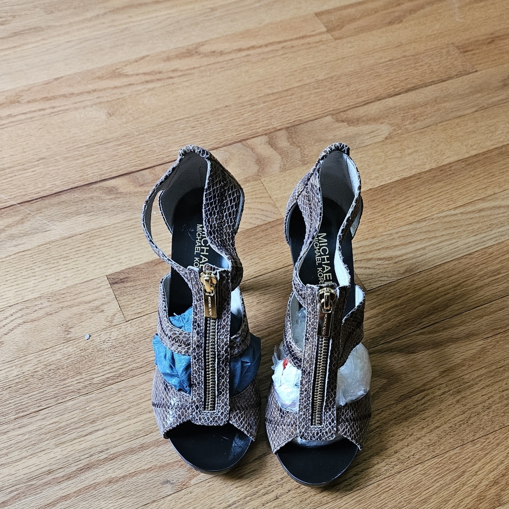 Michael Kors Snakeskin Heels Nwot